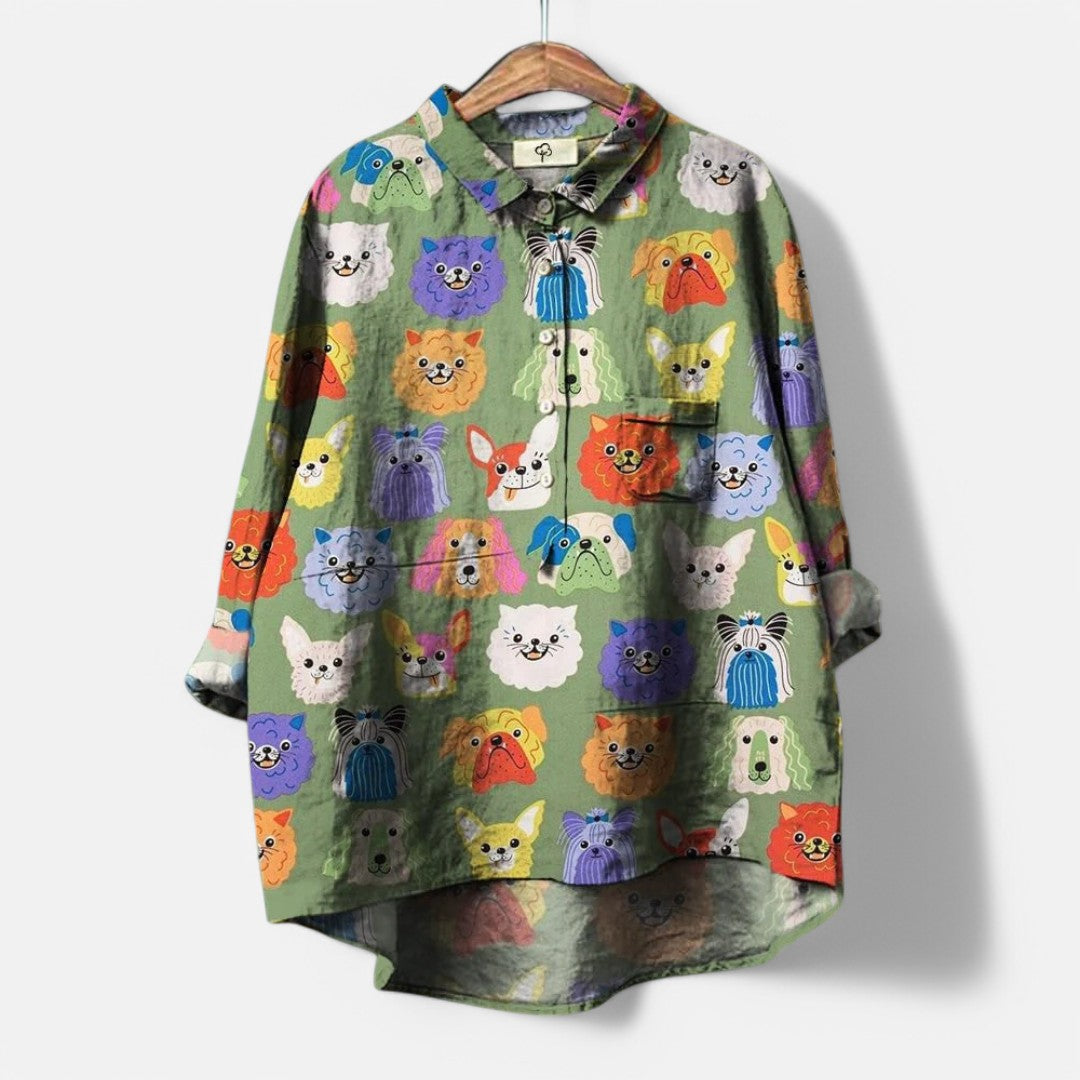 MACKENZIE - STYLISH GRAPHIC BLOUSE