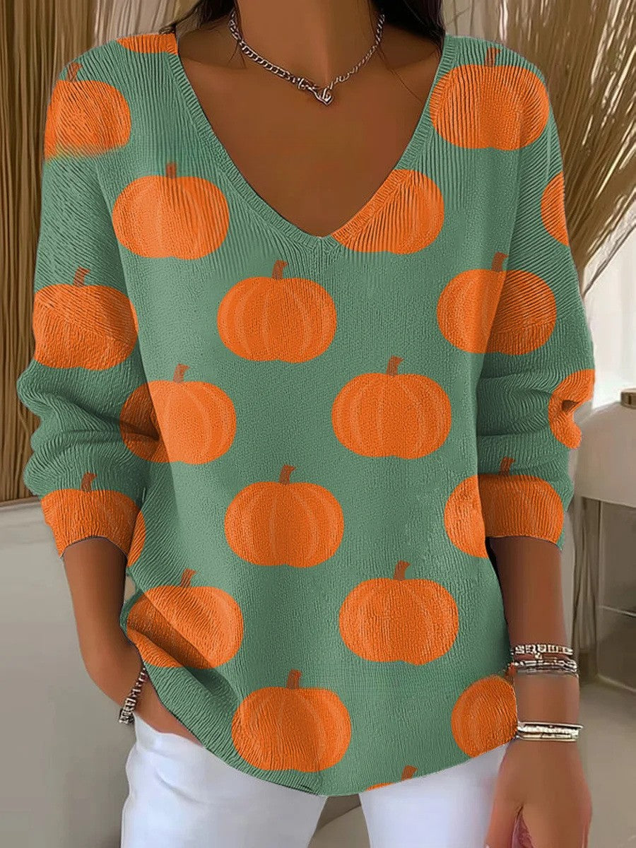 Beatrice – Knitted Pullover with V-Neck