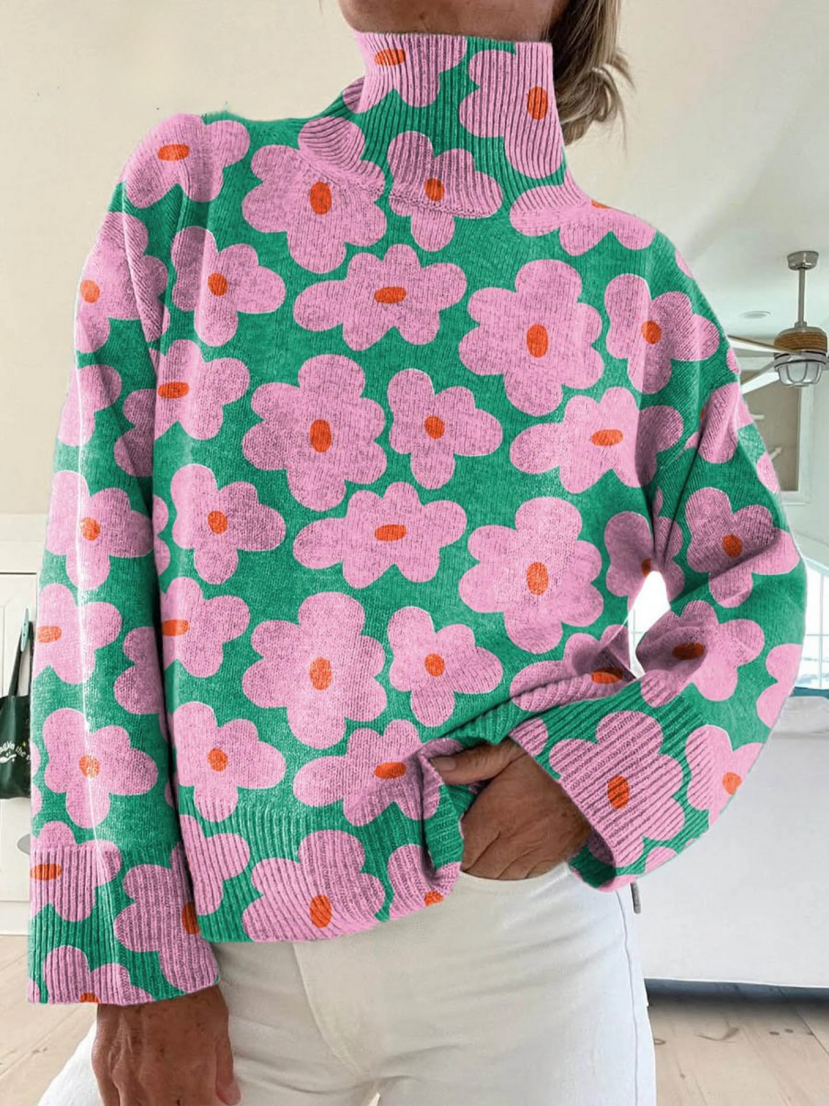Aspen | Floral Knit Pullover