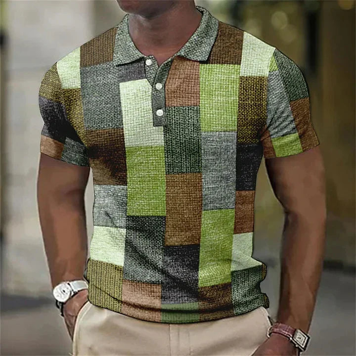 BENETTON - CHECKERED POLO SHIRT