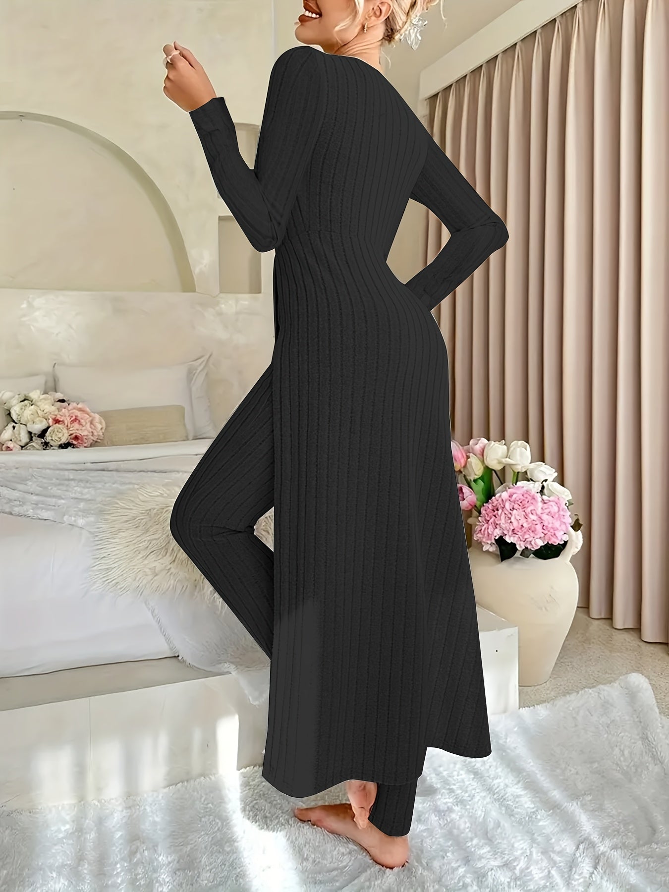 Aldea™ - Cozy Two-Piece Ribbed Lounge Set