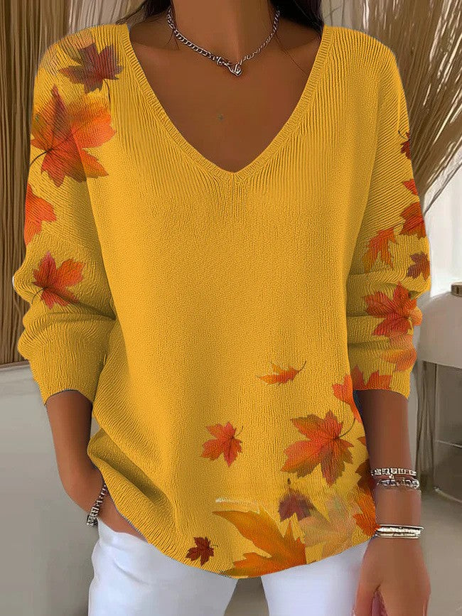 Beatrice – Knit Pullover with V-Neck