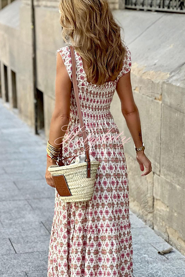 SAPPHIRE - FLORAL PRINT STRAPPY SUMMER DRESS