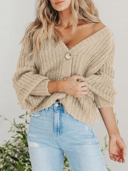 Emily | Button Up Long Sleeve Cardigan
