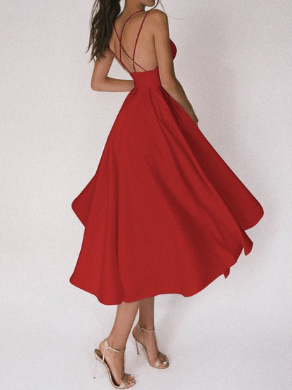 CAMRYN - CHARMY V-NECK STRAPPY DRESS