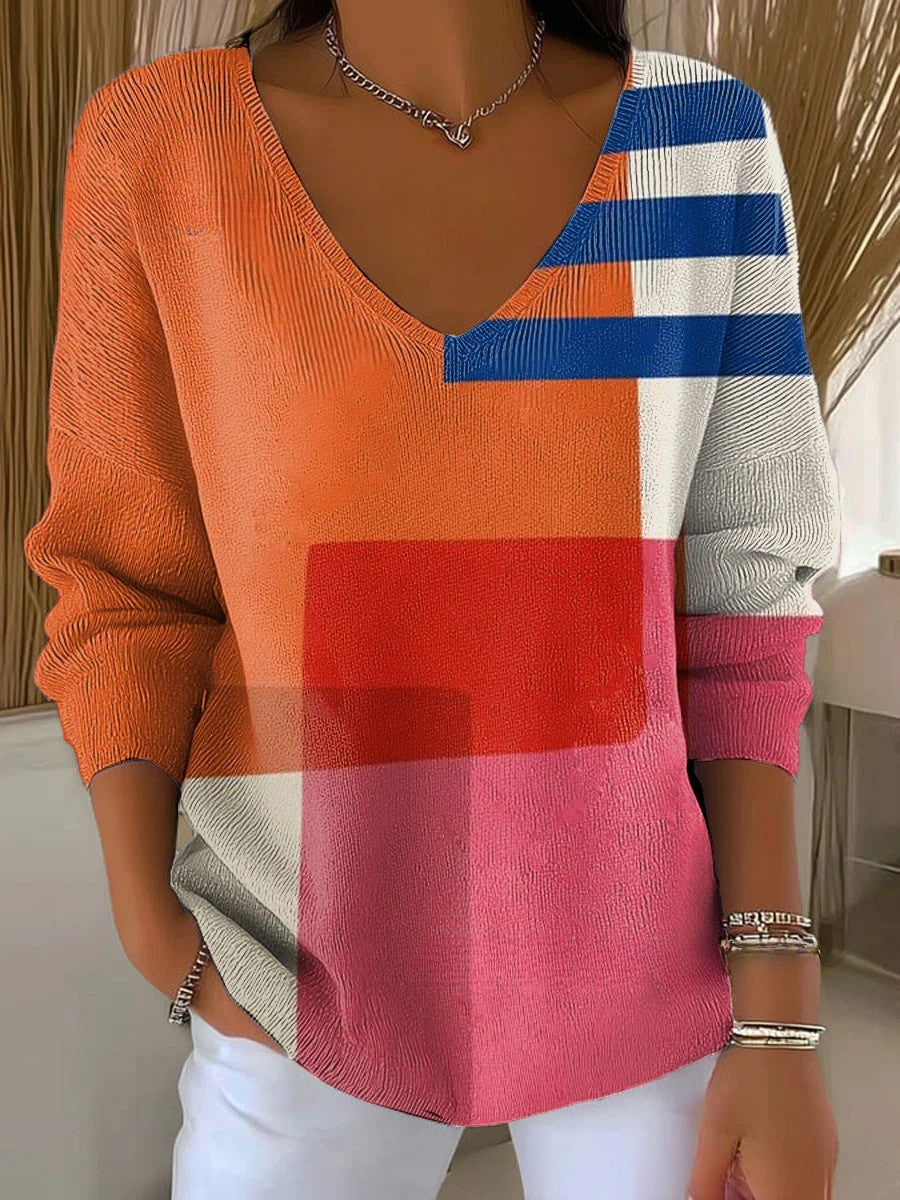 Beatrice – Knitted Pullover with V-Neck