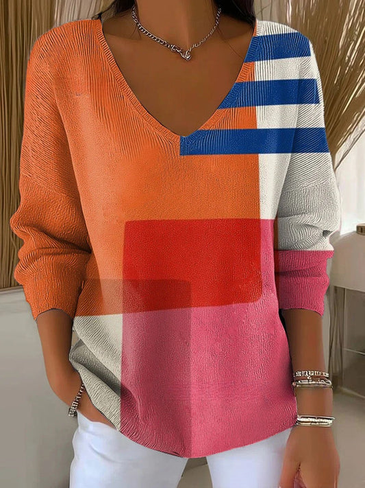 Beatrice – Knitted Pullover with V-Neck