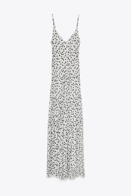 KENZIE - VINTAGE INSPIRED DOT MAXI DRESS