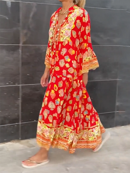 DEVONNE - SUMMER FLORAL MAXI DRESS