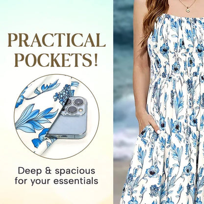 MONROE - ELEGANT FLORAL MAXI CAMI DRESS