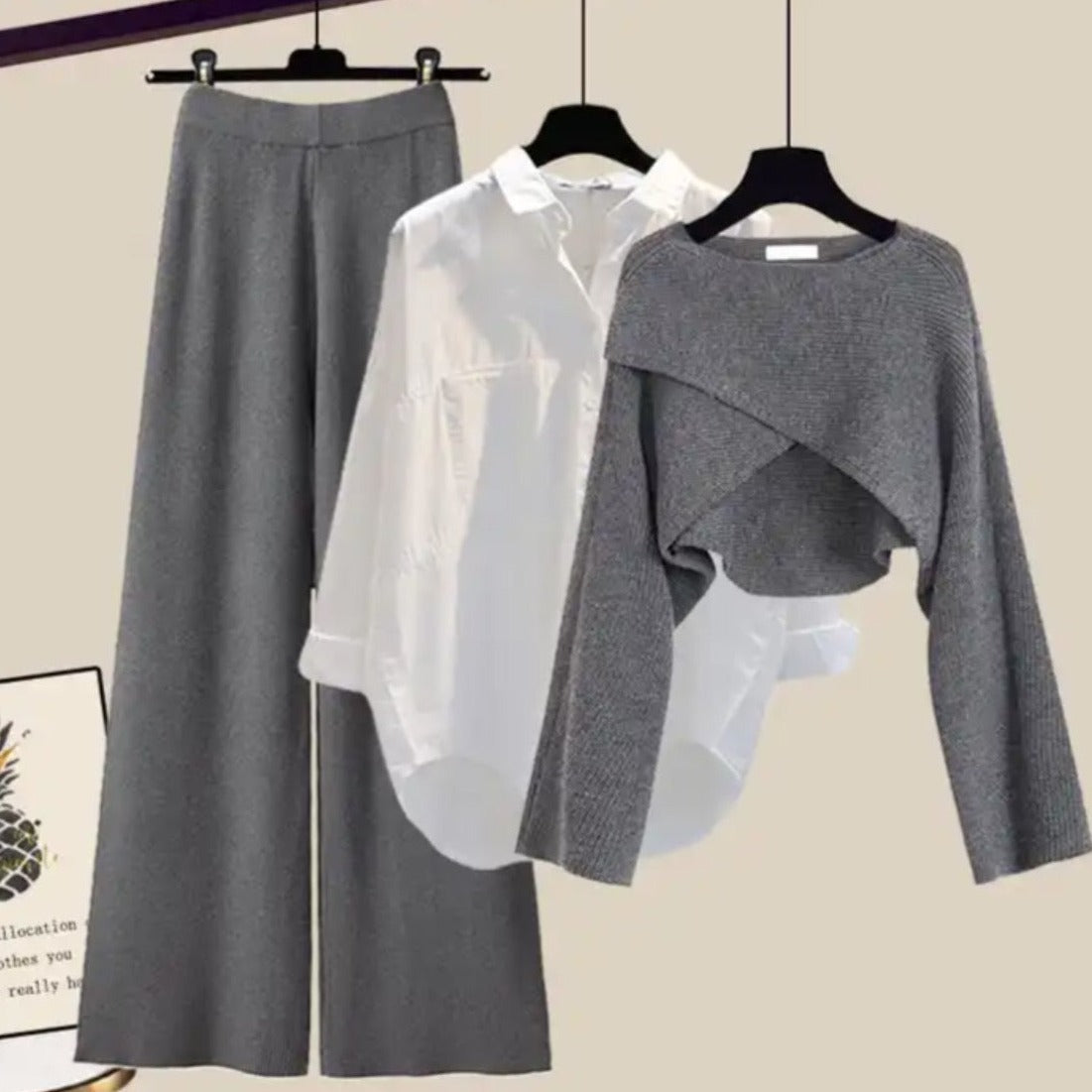 JEAN - COZY LONG-SLEEVE THREE-PIECE SET
