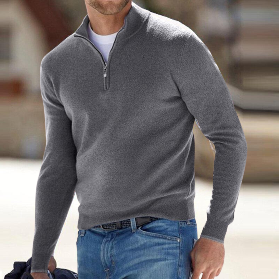 KELVIN - MODERN CRAFTED QUARTER-ZIP PULLOVER