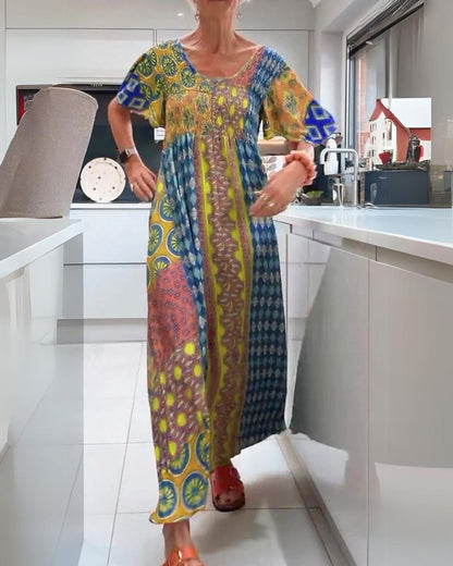 HERMINA - COLORED BOHEMIAN DRESS