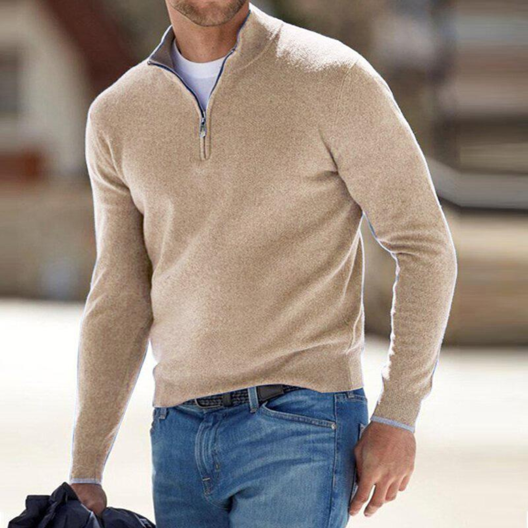 KELVIN - MODERN CRAFTED QUARTER-ZIP PULLOVER