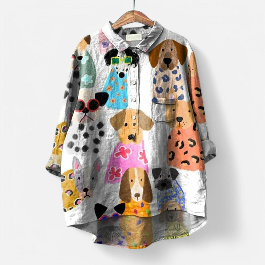 MACKENZIE - STYLISH GRAPHIC BLOUSE