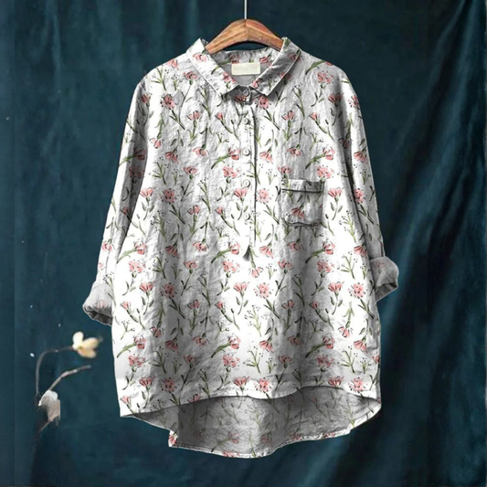Beatrice – Patterned Linen Shirt
