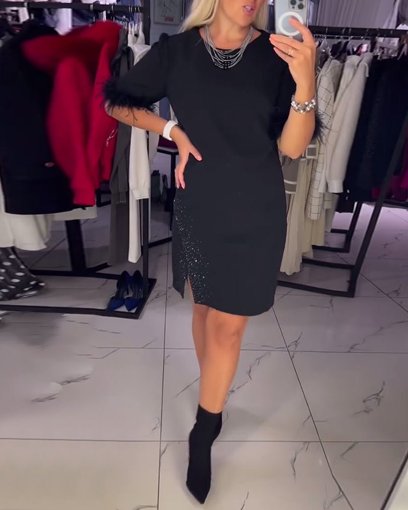 PENELOPE - CASUAL SLIT NECK DRESS