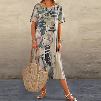 ANGELOU - SOFT GRAPHIC DRESS