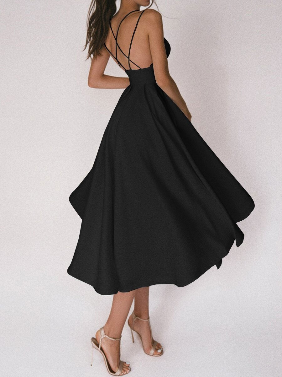CAMRYN - CHARMY V-NECK STRAPPY DRESS