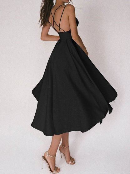 CAMRYN - CHARMY V-NECK STRAPPY DRESS