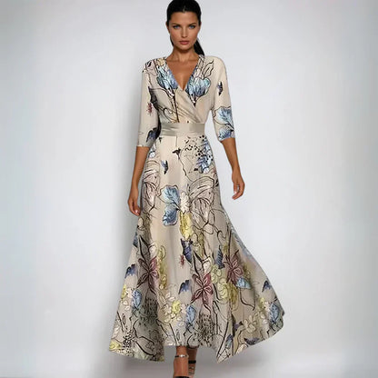 EMILIA - CHIC BLOOM WRAP DRESS