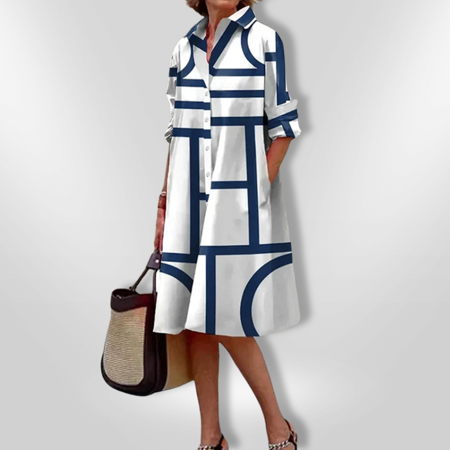 LENSEY - EVERYDAY POCKETED MIDI DRESS