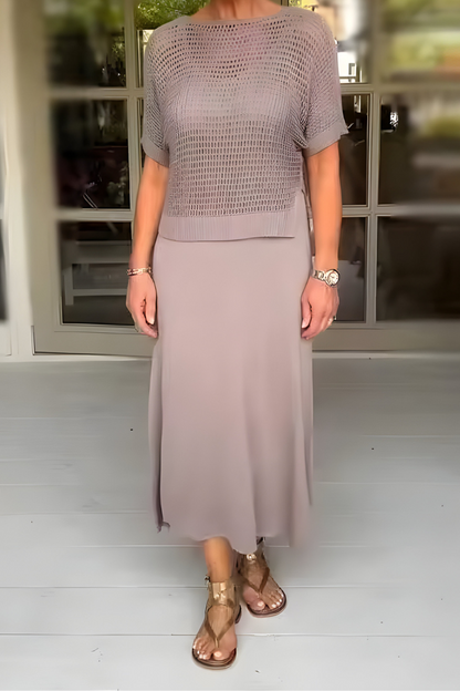 KEANNA - SUNLIT KNIT SUMMER DRESS