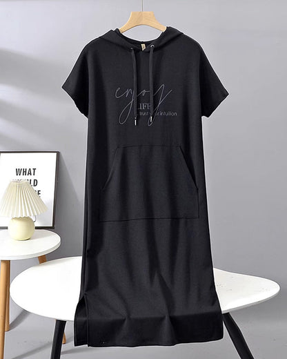 NELU - HOODED EVENING DRESS