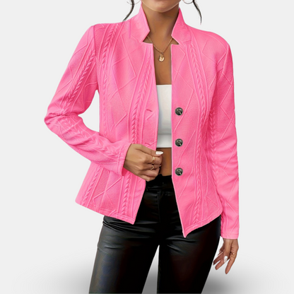 IVORY - WOVEN KNIT BLAZER