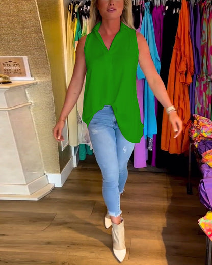 Alana™ - Timeless Ruffled Sleeveless Top