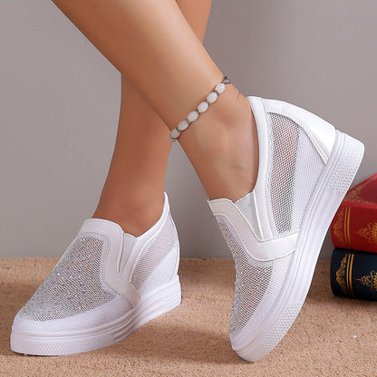YANCY - WHITE CRYSTALS SNEAKERS