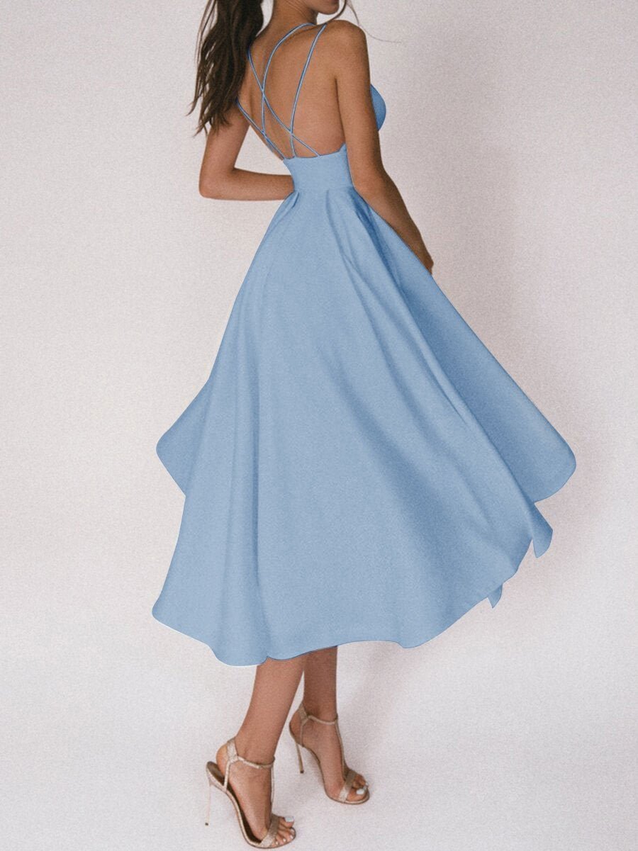 CAMRYN - CHARMY V-NECK STRAPPY DRESS