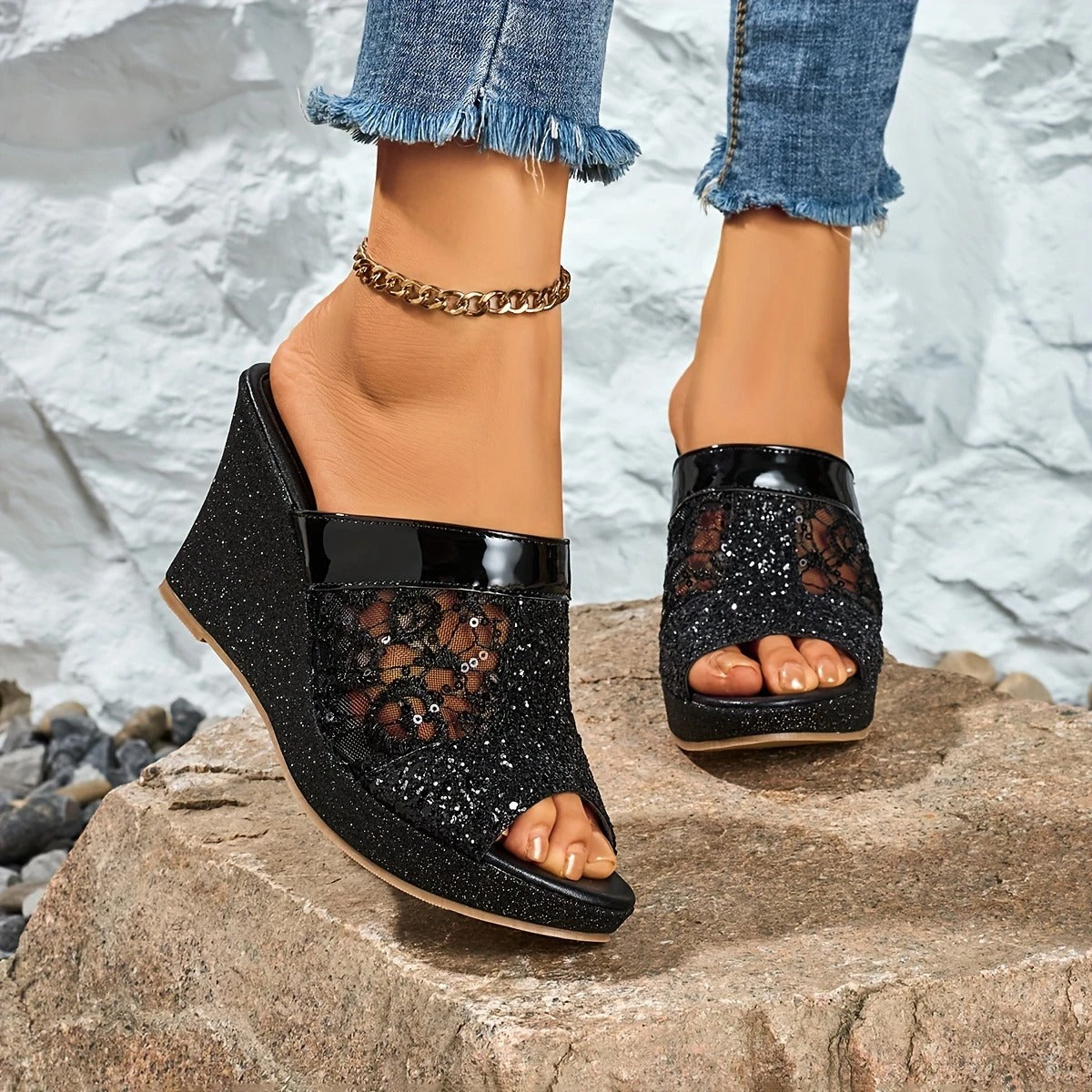 Alexis - Elegant lace high-heeled sandals