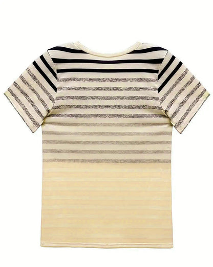 CAMILA - STRIPED CREW NECK T-SHIRT