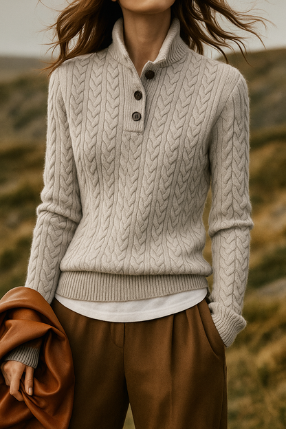 Arden Sweater with Button Front