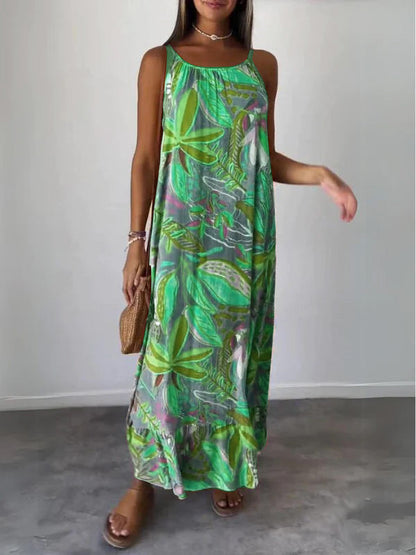VIOLY - COMFORTABLE FLORAL DRESS