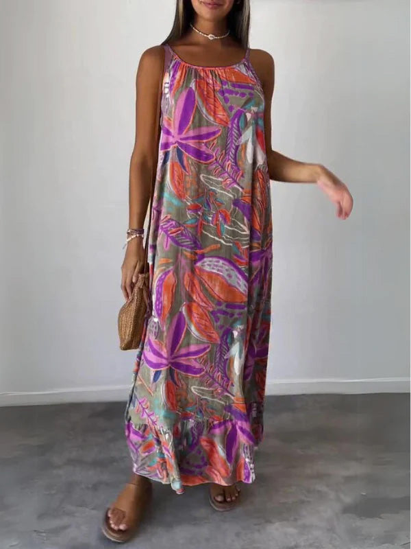 VIOLY - COMFORTABLE FLORAL DRESS
