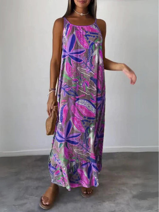 VIOLY - COMFORTABLE FLORAL DRESS