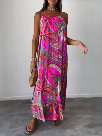 VIOLY - COMFORTABLE FLORAL DRESS