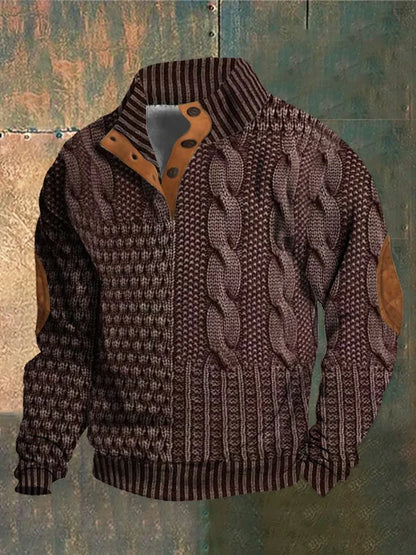 Basil™ - Patterned Cozy Knit Sweater