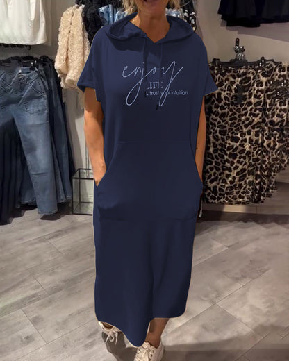 NELU - HOODED EVENING DRESS