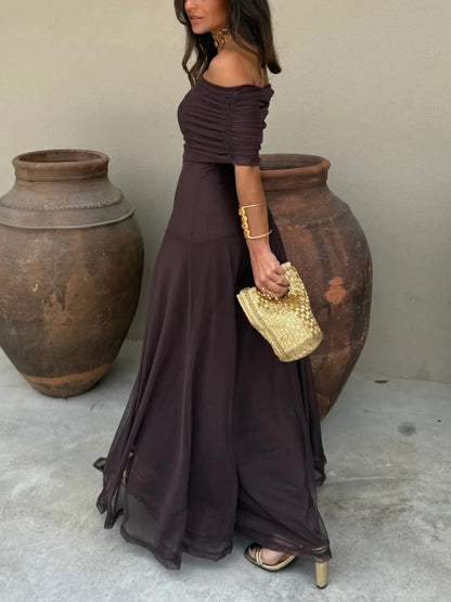 JAYLA - ASYMMETRICAL MESH ONE SHOULDER DRESS