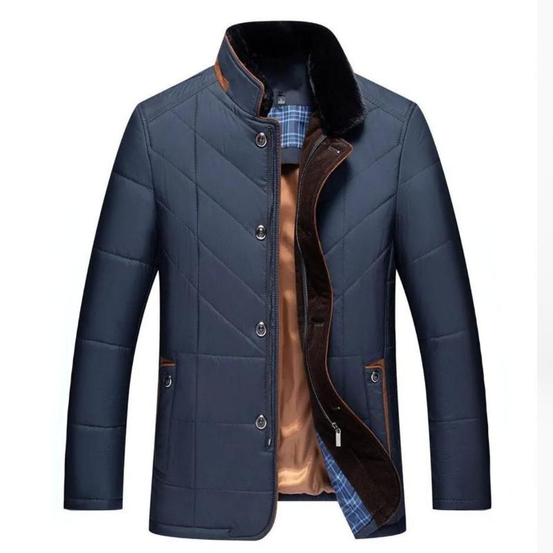 Michele Men's Winter Jacket with Stand-Up Collar
