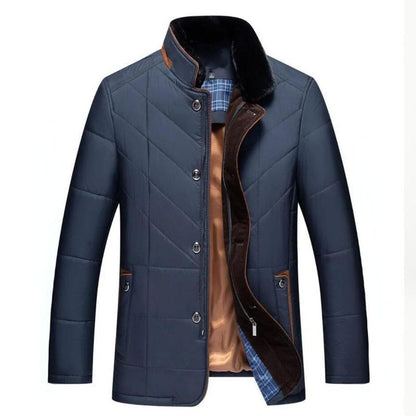 Michele Men's Winter Jacket with Stand-Up Collar