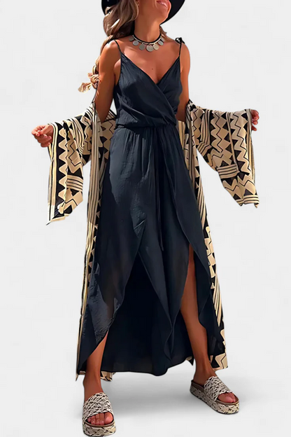 NETH - EFFORTLESS COTTON SLIT-LEG JUMPSUIT