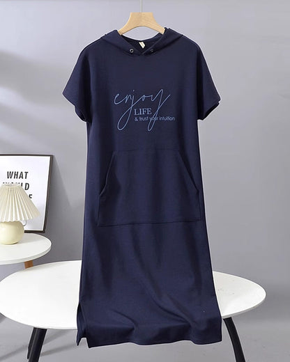 NELU - HOODED EVENING DRESS