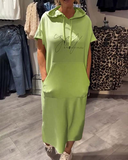 NELU - HOODED EVENING DRESS