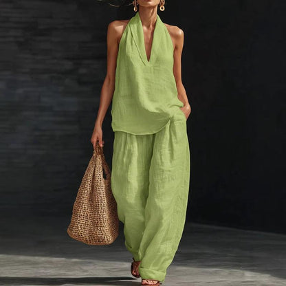 Ainhoa | Casual Tank Top and Wide-Leg Trouser Set