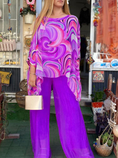 SERINDA - COLOR SPLASH CHIFFON ENSEMBLE