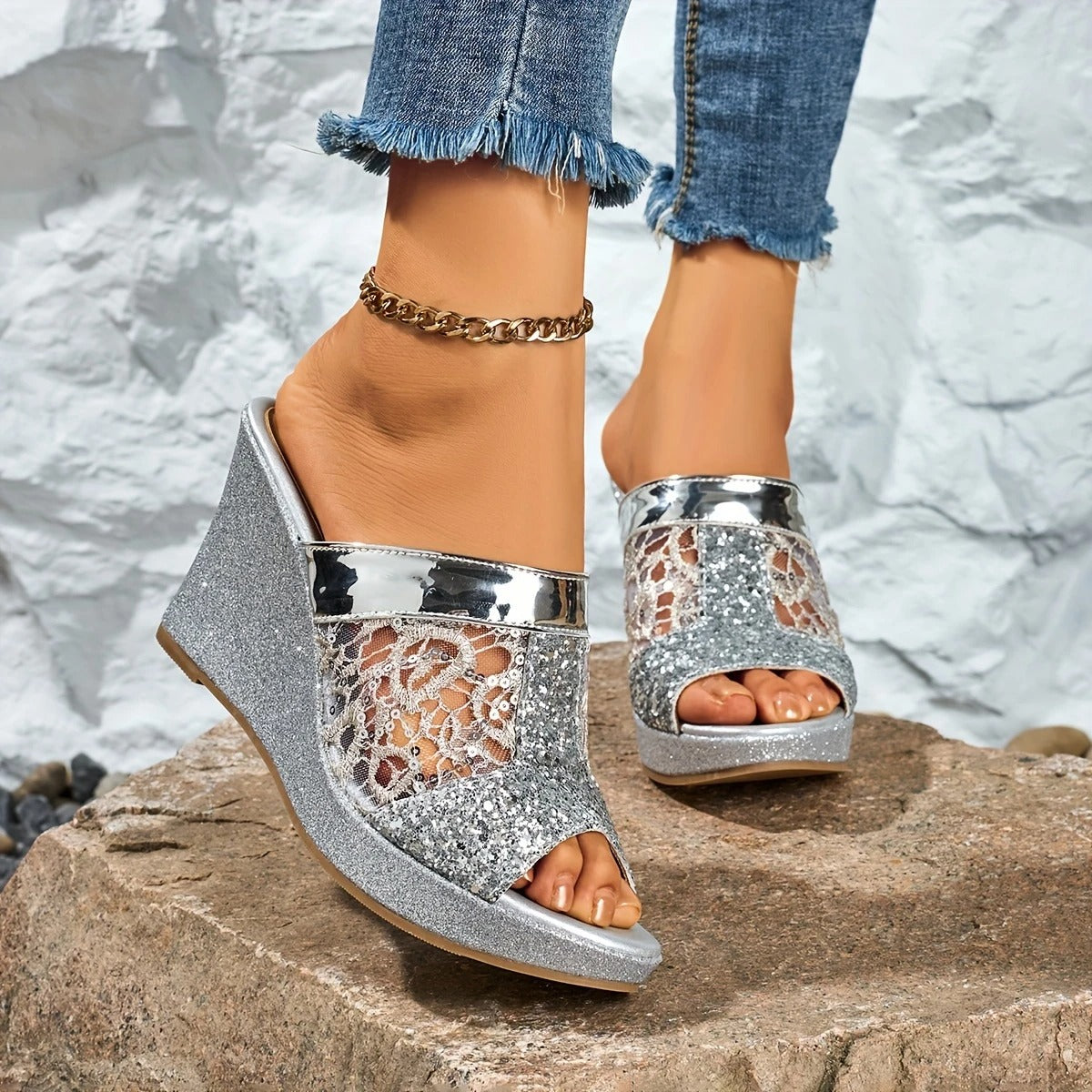 Alexis - Elegant lace high-heeled sandals